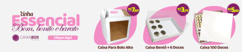 Banner da categoria Caixas Para Bolo Alto com Alça
