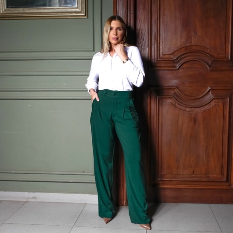 Calça Pantalona Verde