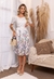 Vestido Midi Reto Barrado Floral - comprar online