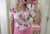 Blusa com Lastex Rosa e Branca