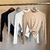 Blusa Canelada Gola Alta Branca - comprar online