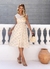 Vestido Midi Anne Algodão Bordado Bege - comprar online