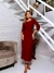 Vestido Midi com Cinto Marsala - comprar online