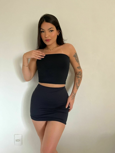 COMBO - CROPPED TOMARA QUE CAIA + SAIA LISA