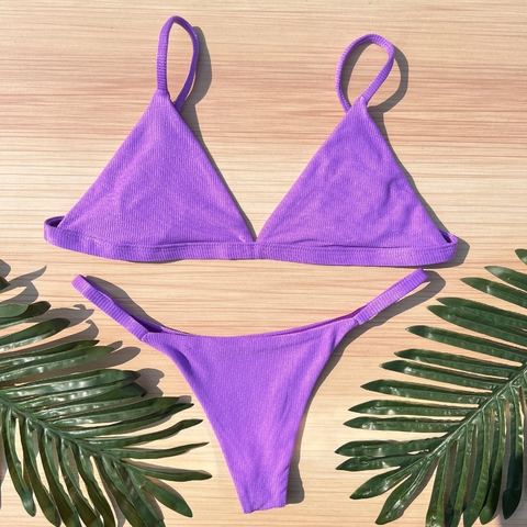 Biquíni Basic Lavanda Microcanelado
