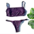 Biquini Top Reto Roxo Açaí Canelado