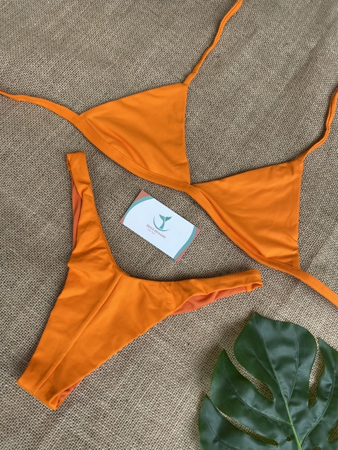 Biquini Basico Asa delta Fio Duplo Laranja