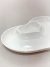 Petisqueira de Porcelana Coração Branca com Repartição - comprar online