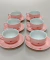 Jogo de Xícaras para Chá Coleção L’Amour Rosa 160ml- 6 xícaras e 6 pires na internet