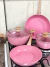 Jogo de Panelas Rosa Barbie Chef- 4 peças (Antiaderente)