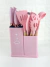Kit Rosa de Utensílios, Facas, Suporte e Tábua na internet