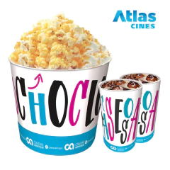 Combo Pareja Atlas Cines Candy Bar