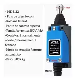 Sensor Fim De Curso Me-8112 Roldana Lateral Automação na internet