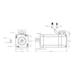 Motor de Passo Com Encoder EASY SERVO 120kgf Nema 34 12.0N.m - OceanTech Automation