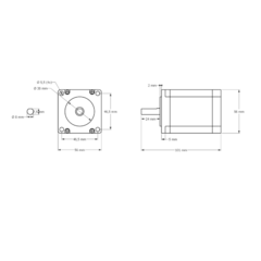Motor de Passo 23Kgf NEMA 23 BIPOLAR 4 FIOS na internet