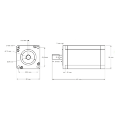 Imagem do Motor de Passo 120kgf NEMA 34 + Driver DM860H