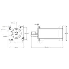 Motor de Passo 65kgf NEMA 34 BIPOLAR 4 FIOS na internet