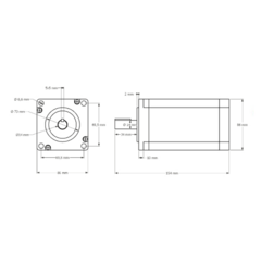 Imagem do Motor de Passo 85kgf NEMA 34 + Driver DM860H