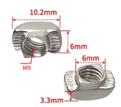 Porca Martelo Para Perfil Estrutural - OceanTech Automation