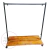 Perchero De Hierro Con Ruedas Y Estante Madera 1,00x1,00 - comprar online