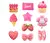 Charms mix fucsia pastel x10u BM1556