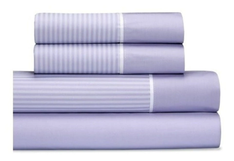 JUEGO DE SABANAS CANNON CLASSIC 200 HILOS 2 1/2 PL. LILA en internet