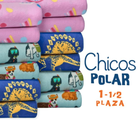 FRAZADA POLAR DANUBIO CHICOS 1 1/2 PL. ARCO IRIS - comprar online