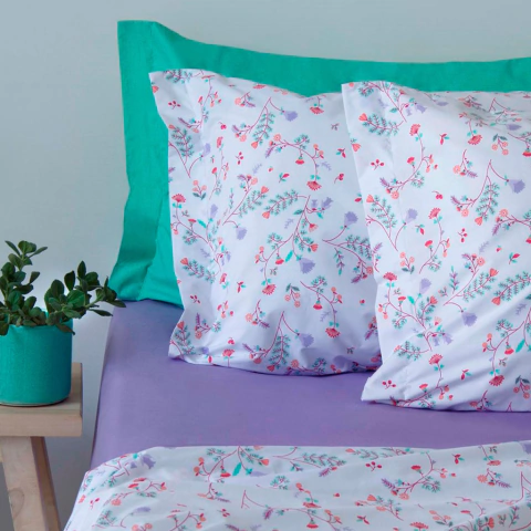 JUEGO DE SABANAS ARCO IRIS 1 1/2 PLAZAS