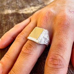 Anillo Sello Flor de Lis - tienda online