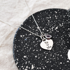 Cadenita Corazón Grabado - comprar online