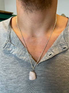 Conjunto Cadena Cuadrada + Piedra Natural - tienda online
