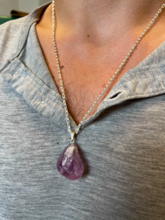 Conjunto Cadena Cuadrada + Piedra Natural - comprar online