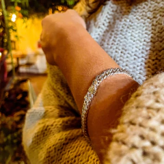 Pulsera Groumet Cerrada Doble N2 con Oro