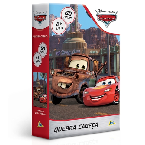 QUEBRA CABEÇA CARROS DISNEY PIXAR 60 PEÇAS JAK TOYSTER PUZZLE CRIANÇA FILME DESENHO JOGO BRINQUEDO