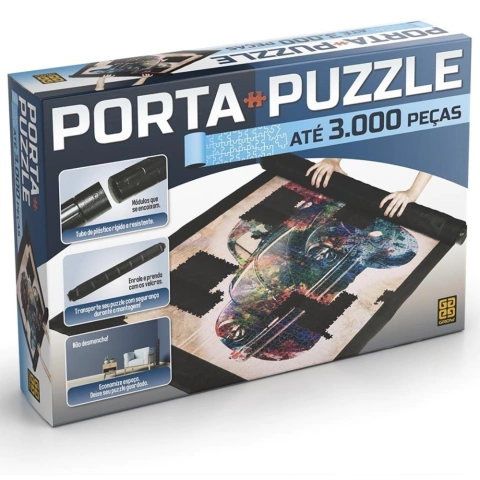 PORTA PUZZLE QUEBRA-CABEÇA ATÉ 1000 OU 3000 PEÇAS GROW TAPETE LONA ESTICADA ENROLAR MONTAGEM GUARDAR