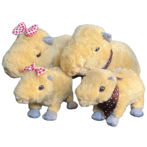 PELÚCIA CAPIVARA FOFA PEQUENA OU GRANDE 100% POLIÉSTER CORTEX BRINQUEDO CAPYBARA FILÓ MENINA MENINO