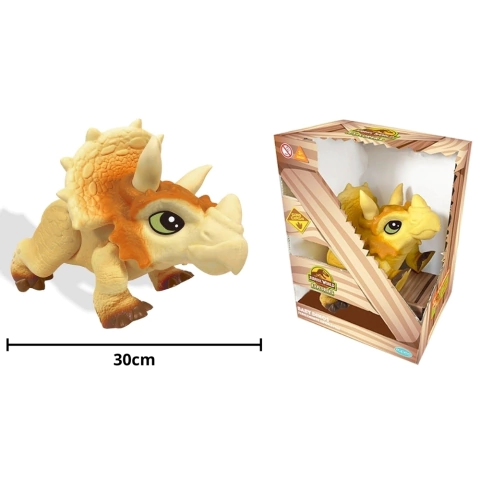 Imagem do Boneco Articulado 30cm Baby Dinossauro Jurassic World Dinos Universal T-Rex Velociraptor Triceratops Pupee