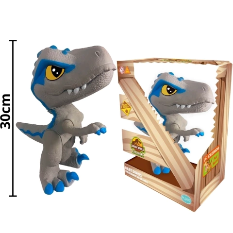 Imagem do Boneco Articulado 30cm Baby Dinossauro Jurassic World Dinos Universal T-Rex Velociraptor Triceratops Pupee