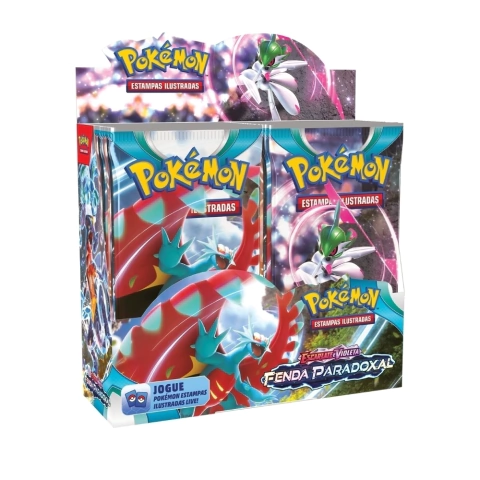 Booster Box 36 Pacotes Fenda Paradoxal - Escarlate e Violeta 4 | Lacrada e Original COPAG Cartas Pokémon TCG