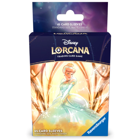 SLEEVE CINDERELLA DISNEY LORCANA 63x88mm RAVENSBURGER ACESSÓRIOS PROTETOR CARTAS TCG SET 7 CINDERELA