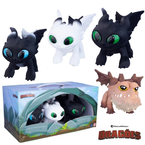 DRAGÃO PUPEE BABY MINI BONECOS ARTICULADO BRINQUEDOS COMO TREINAR ECLIPSE DAWN DUSK BATATÃO DRAGÕES