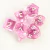 KIT 7 DADOS DICE ROSA CLARO TRANSLÚCIDO CENTRAL JOGO TABULEIRO RPG MESA BRANCO D4 D6 D8 D10 D12 D20 - comprar online