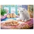 KIT 2 QUEBRA CABEÇAS GATOS 500 PEÇAS GROW PUZZLE ANIMAIS CATS FELINOS QUADROS SALA PARQUE COMBO - comprar online