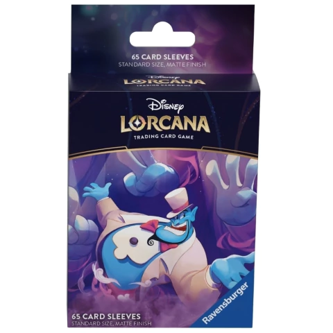 SLEEVE GENIE GÊNIO DISNEY LORCANA 63x88mm ACESSÓRIOS 65UN PROTETOR CARTAS TCG ALADDIN SET 4 ALADIN
