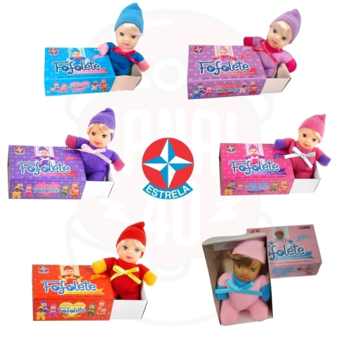 BONECA FOFOLETE ESTRELA COLEÇÃO CLÁSSICA BEBEZINHA ROXO VERMELHO AZUL ROSA FOFA MINI MENINAS PEQUENA