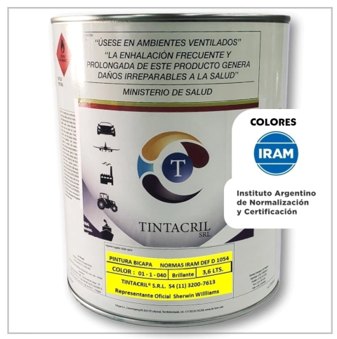 Pintura Bicapa Normas IRAM 01-1-040 x 3.6 litros