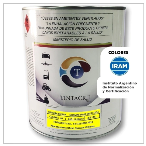 Pintura Bicapa Normas IRAM 07-1-010 x 3.6 litros