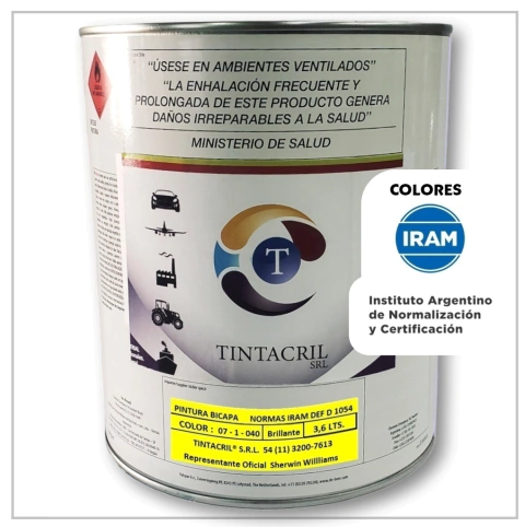 Pintura Bicapa Normas IRAM 07-1-040 x 3.6 litros
