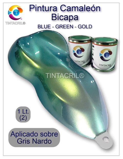 Tornasolado Pintura Bicapa 2 x 1 lt. (Base + Perla)