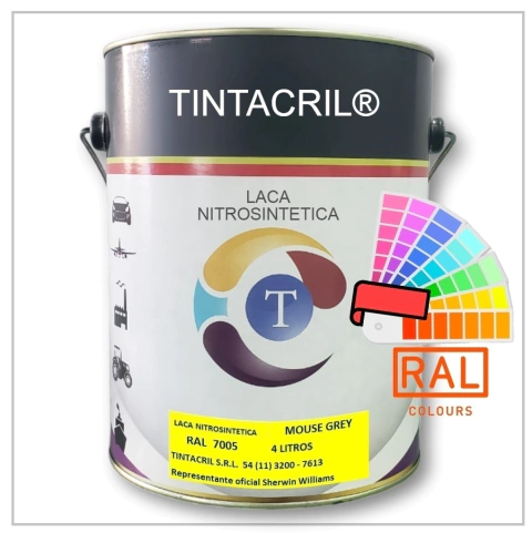 Laca Nitro RAL 7005 x 4 lts. GRIS RATÓN